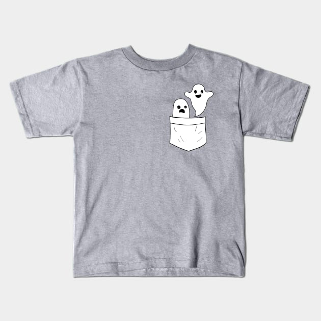 Ghosted Spooky Pocket Kids T-Shirt by PeakedNThe90s